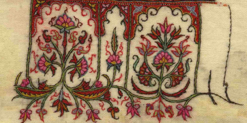 Kashmiri shawl pattern fabric sample