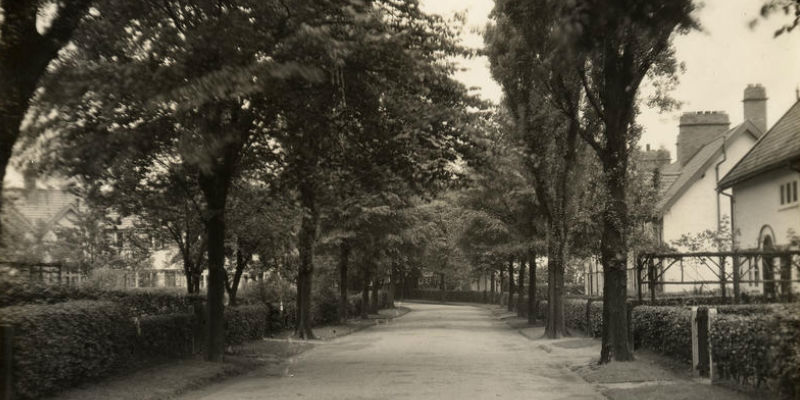 1930s photograph of Poplar Grove in New Earswick in York. Image credit York Explore.