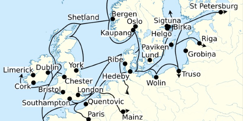 Map showing Viking expansion. Source Brianann MacAmhlaidh, CC BY-SA 4.0.