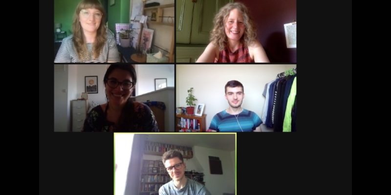 Screen shot of online meeting of The Hundreds Reading Group at the University of Leeds