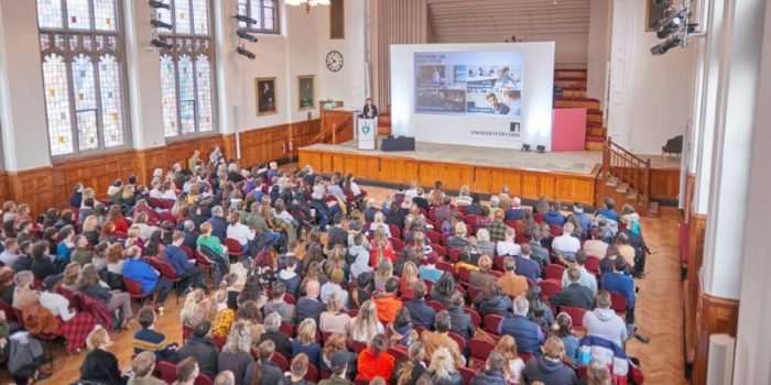 Postgraduate Open Day February 2020 in The Great Hall, University of Leeds. Photo by Ash Holdsworth. Image copyright University of Leeds.