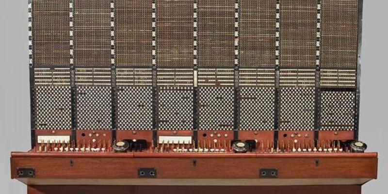 Section of a CB1 manual telephone exchange switchboard
